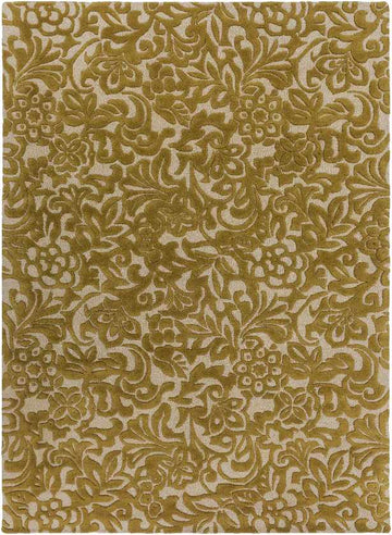 Woodsag Transitional Mustard/Khaki Area Rug